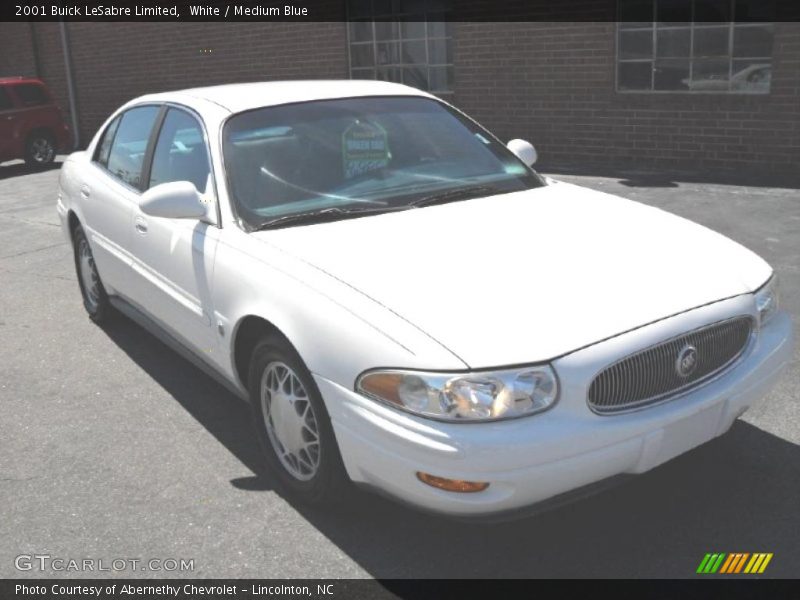 White / Medium Blue 2001 Buick LeSabre Limited