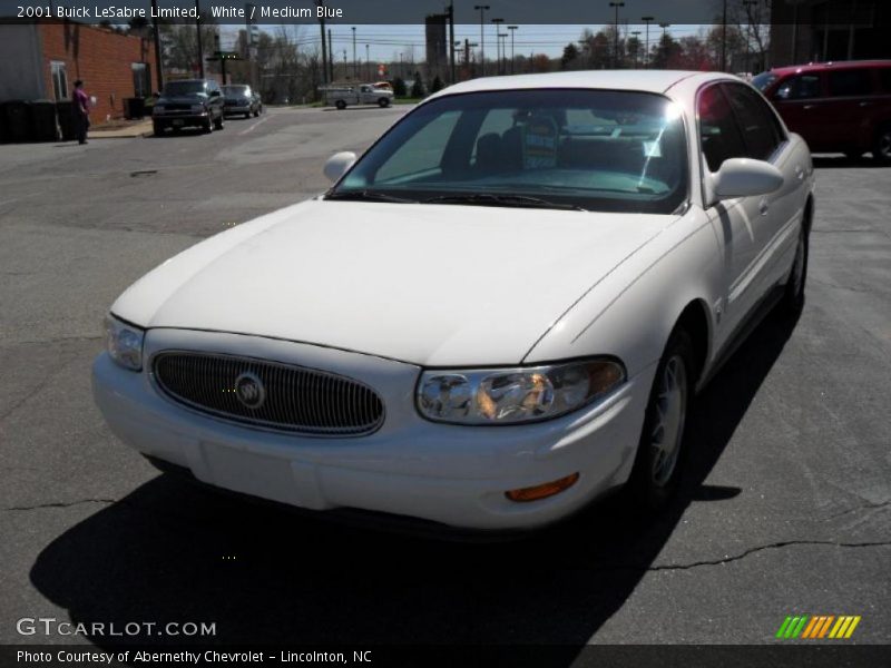 White / Medium Blue 2001 Buick LeSabre Limited