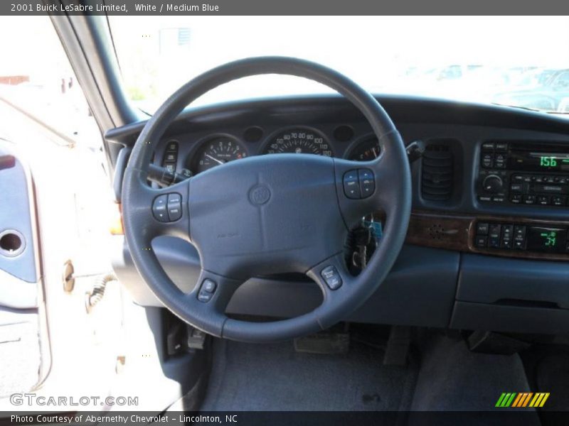 White / Medium Blue 2001 Buick LeSabre Limited