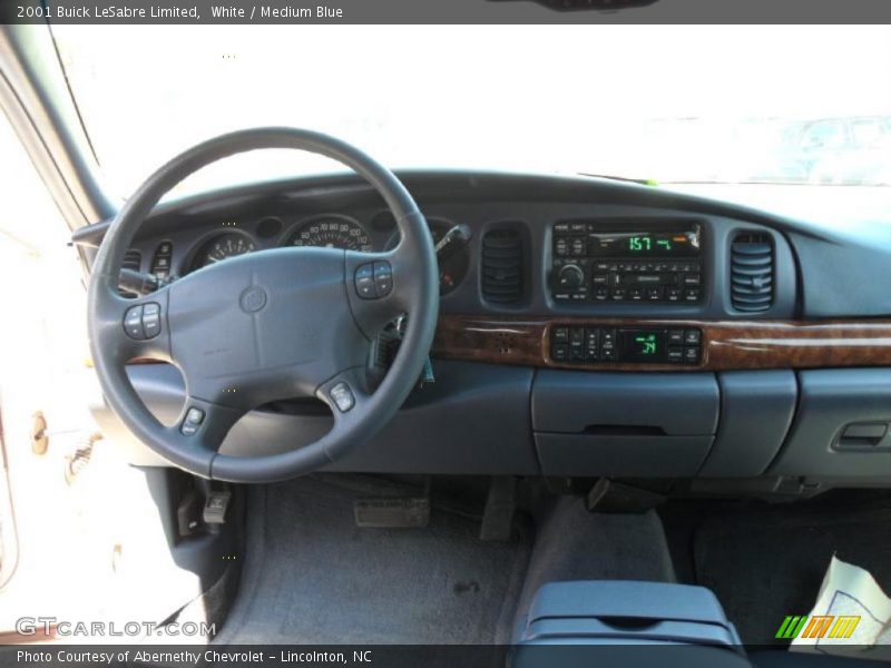 White / Medium Blue 2001 Buick LeSabre Limited