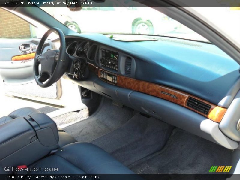 White / Medium Blue 2001 Buick LeSabre Limited