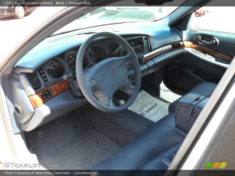 White / Medium Blue 2001 Buick LeSabre Limited