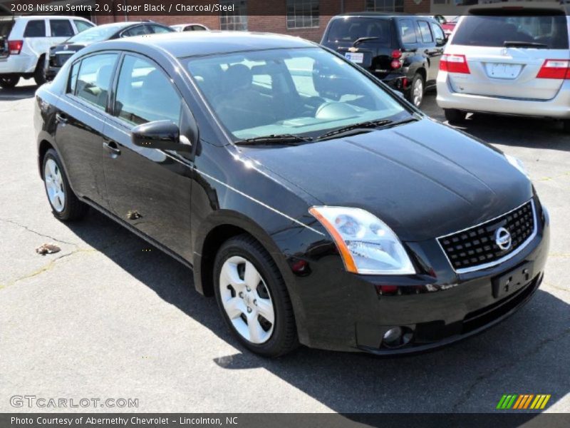 Super Black / Charcoal/Steel 2008 Nissan Sentra 2.0