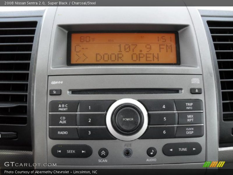 Super Black / Charcoal/Steel 2008 Nissan Sentra 2.0