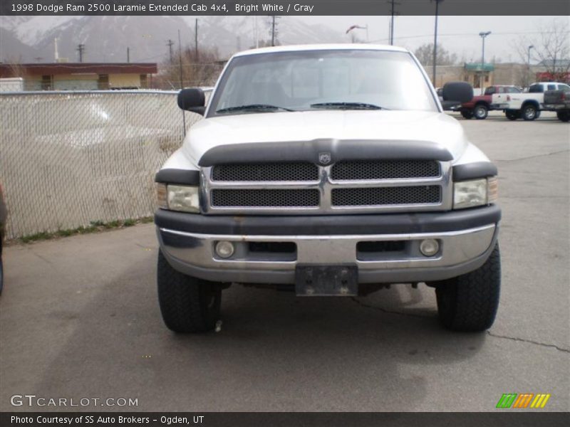 Bright White / Gray 1998 Dodge Ram 2500 Laramie Extended Cab 4x4