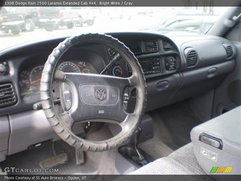 Bright White / Gray 1998 Dodge Ram 2500 Laramie Extended Cab 4x4
