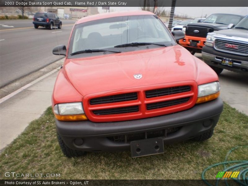 Flame Red / Dark Slate Gray 2003 Dodge Dakota Sport Quad Cab