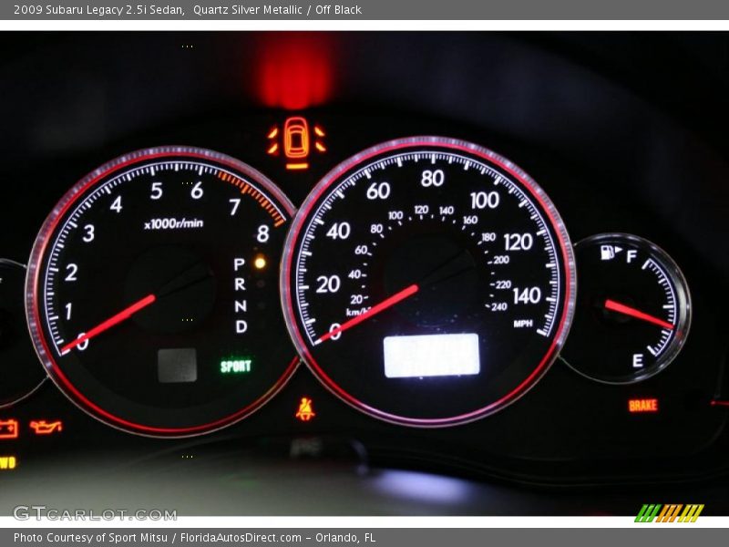 Quartz Silver Metallic / Off Black 2009 Subaru Legacy 2.5i Sedan