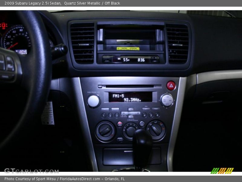 Quartz Silver Metallic / Off Black 2009 Subaru Legacy 2.5i Sedan