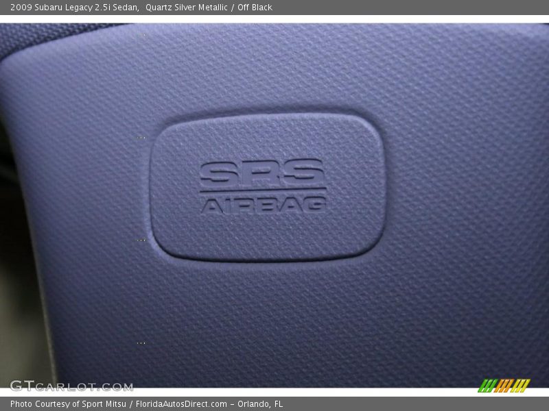 Quartz Silver Metallic / Off Black 2009 Subaru Legacy 2.5i Sedan