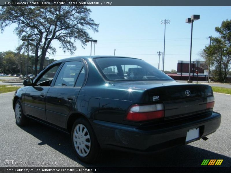 Dark Emerald Pearl Green Metallic / Gray 1997 Toyota Corolla