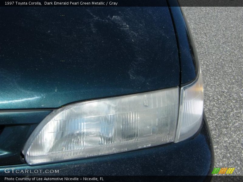Dark Emerald Pearl Green Metallic / Gray 1997 Toyota Corolla