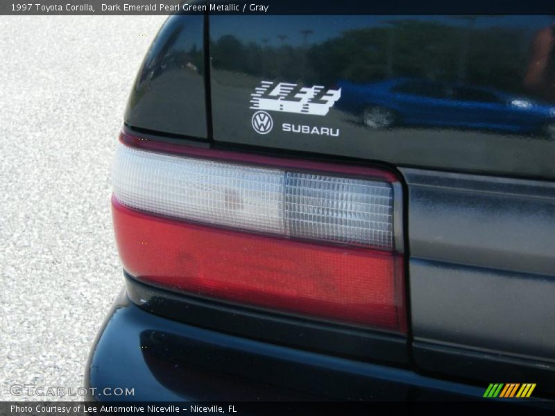 Dark Emerald Pearl Green Metallic / Gray 1997 Toyota Corolla