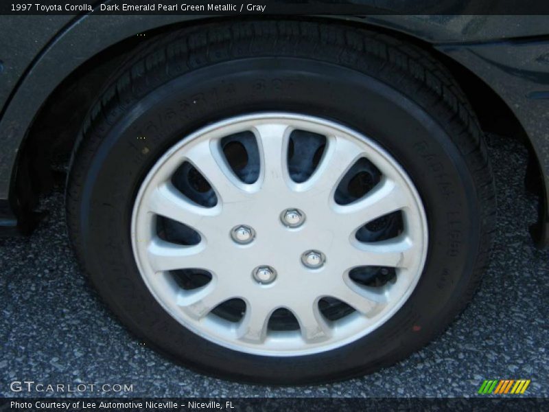 Dark Emerald Pearl Green Metallic / Gray 1997 Toyota Corolla