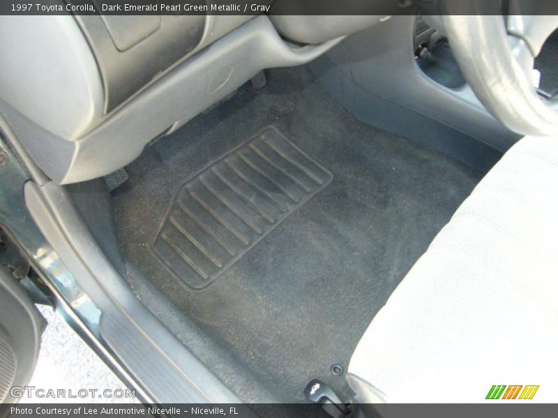 Dark Emerald Pearl Green Metallic / Gray 1997 Toyota Corolla