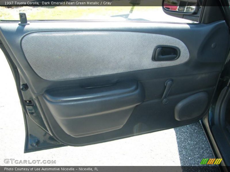 Dark Emerald Pearl Green Metallic / Gray 1997 Toyota Corolla