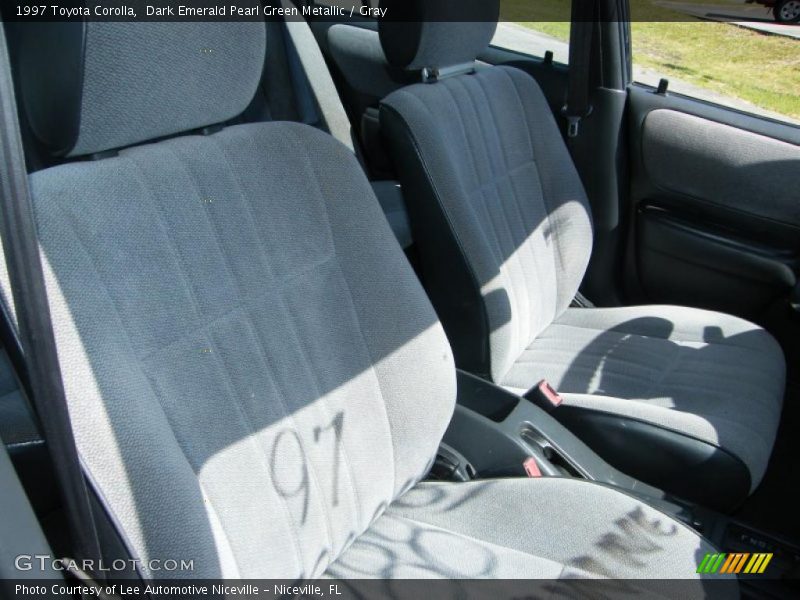 Dark Emerald Pearl Green Metallic / Gray 1997 Toyota Corolla