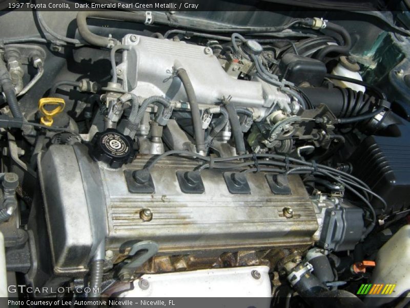 Dark Emerald Pearl Green Metallic / Gray 1997 Toyota Corolla