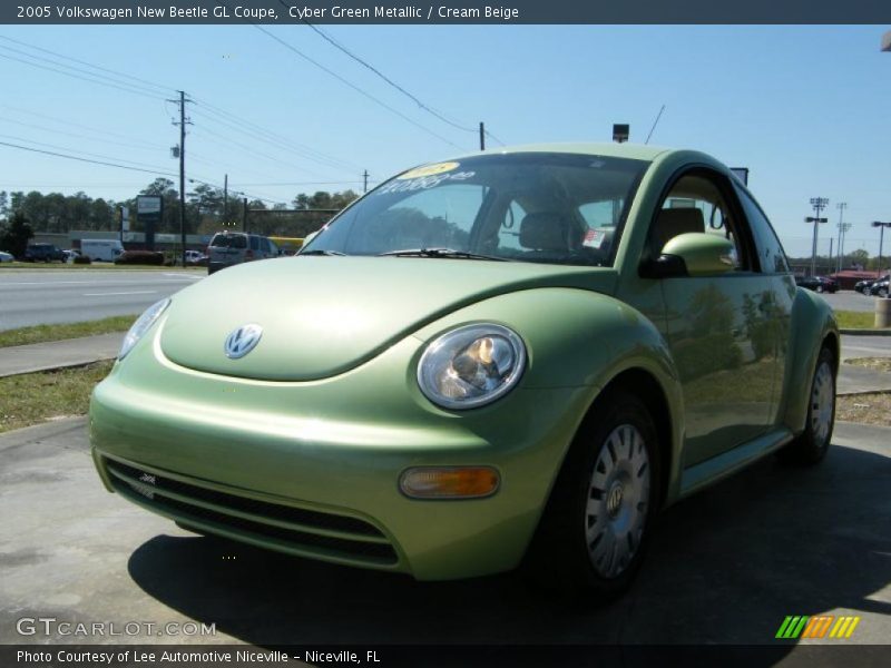 Cyber Green Metallic / Cream Beige 2005 Volkswagen New Beetle GL Coupe