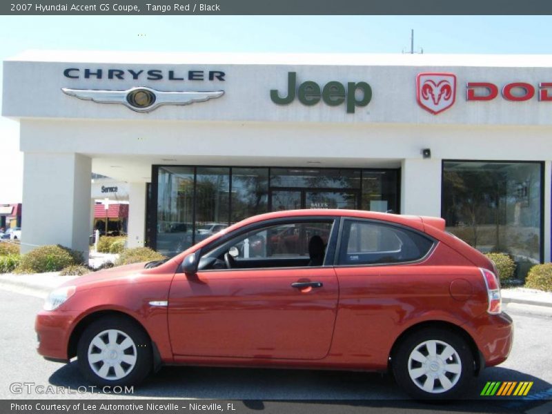 Tango Red / Black 2007 Hyundai Accent GS Coupe