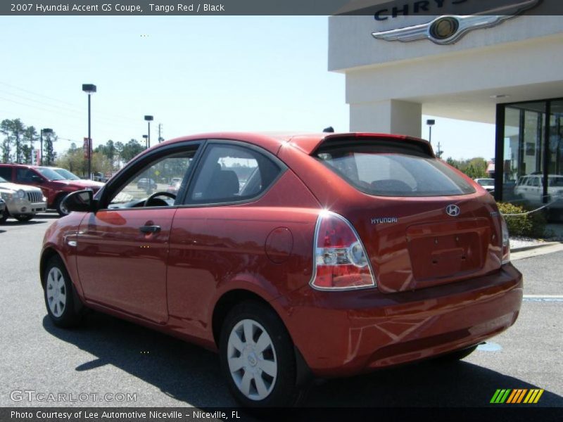 Tango Red / Black 2007 Hyundai Accent GS Coupe