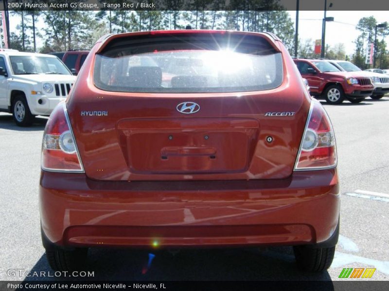 Tango Red / Black 2007 Hyundai Accent GS Coupe