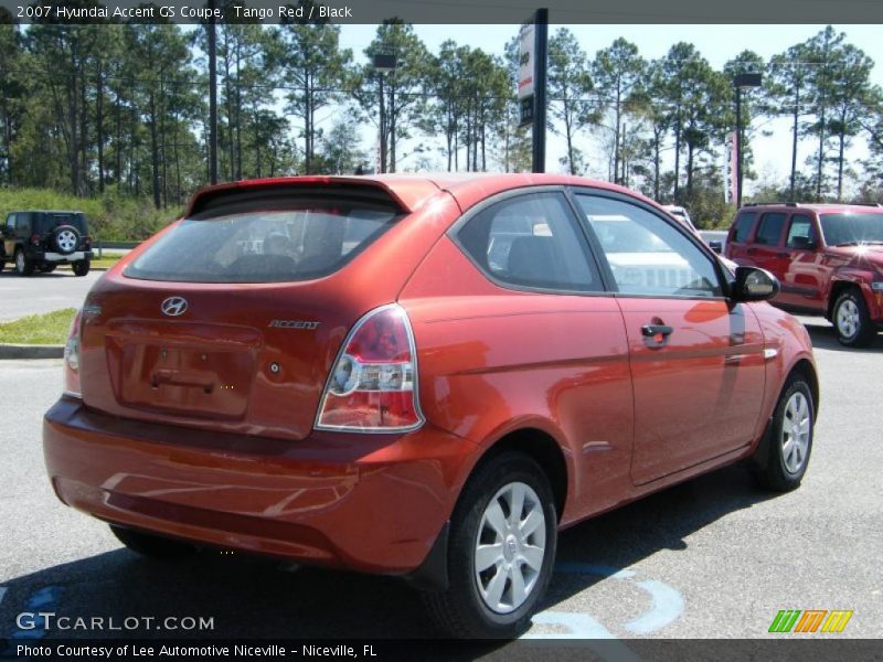 Tango Red / Black 2007 Hyundai Accent GS Coupe