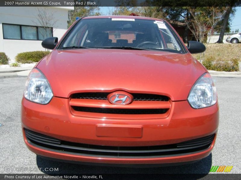 Tango Red / Black 2007 Hyundai Accent GS Coupe