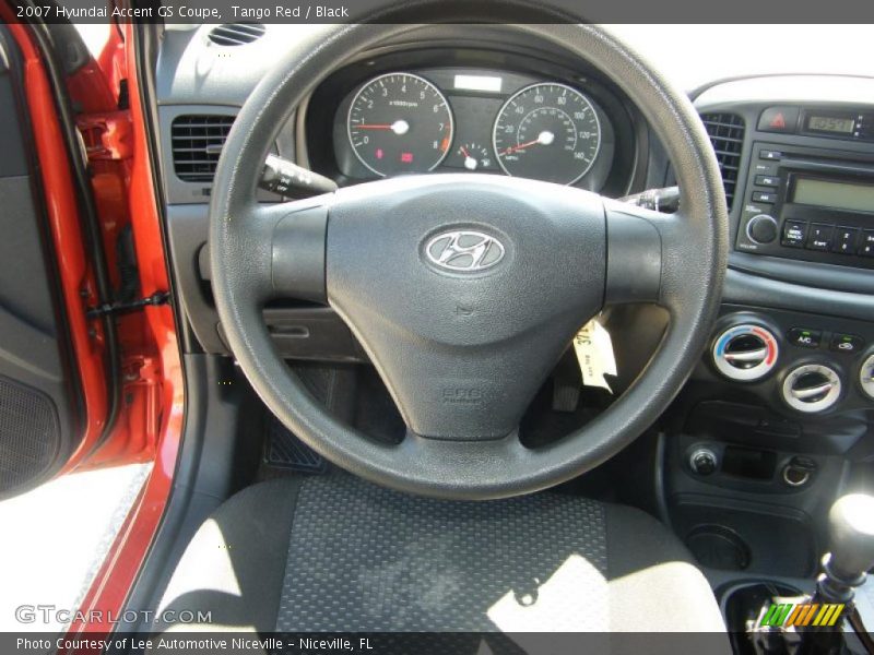 Tango Red / Black 2007 Hyundai Accent GS Coupe