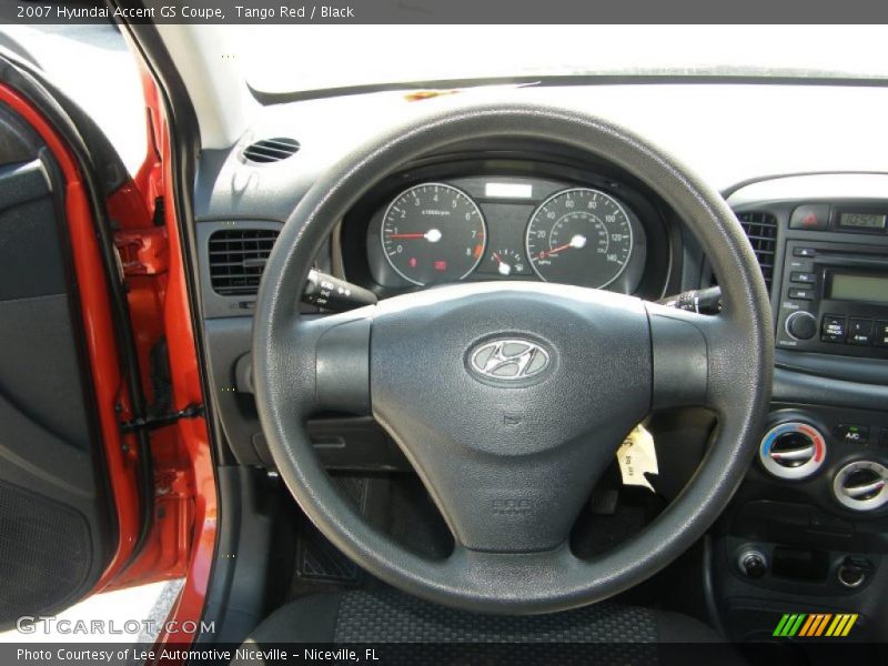 Tango Red / Black 2007 Hyundai Accent GS Coupe