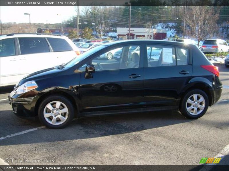 Super Black / Beige 2007 Nissan Versa SL