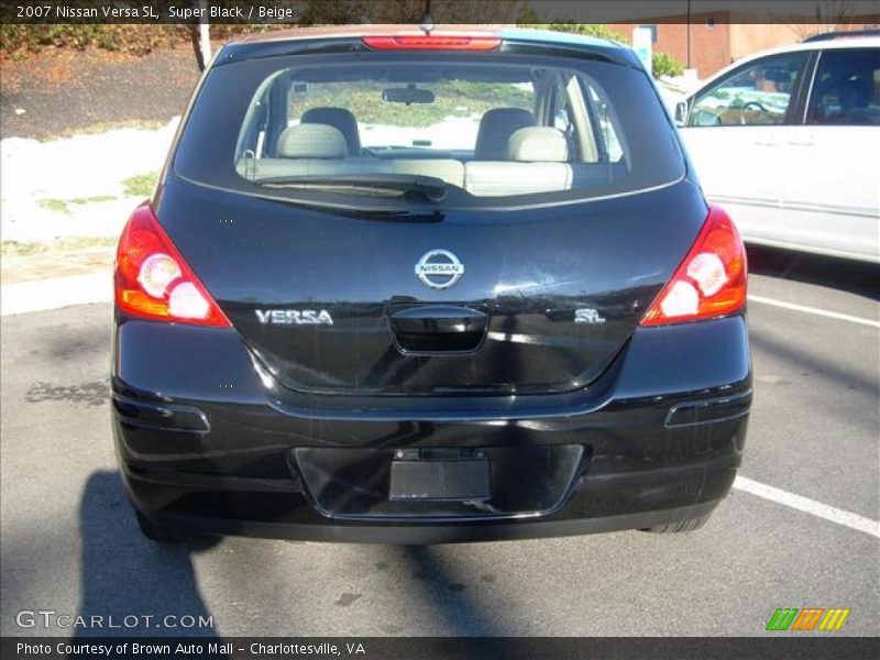 Super Black / Beige 2007 Nissan Versa SL