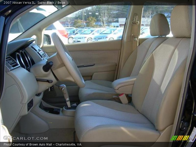 Super Black / Beige 2007 Nissan Versa SL