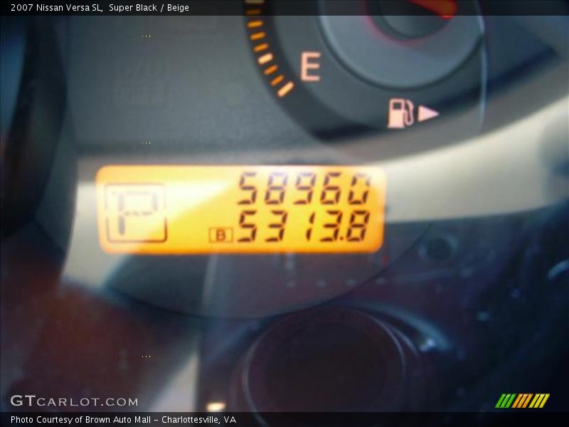 Super Black / Beige 2007 Nissan Versa SL