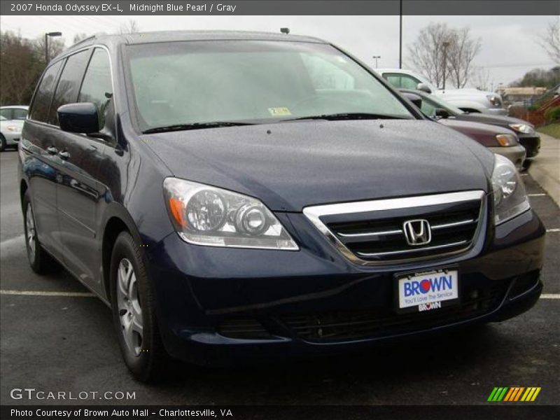 Midnight Blue Pearl / Gray 2007 Honda Odyssey EX-L
