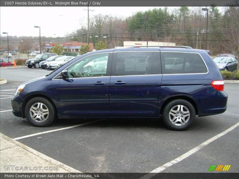 Midnight Blue Pearl / Gray 2007 Honda Odyssey EX-L