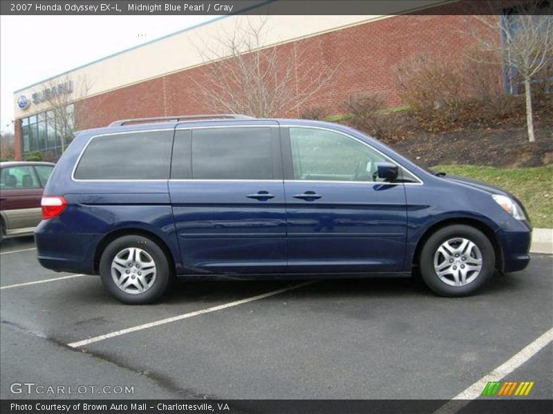 Midnight Blue Pearl / Gray 2007 Honda Odyssey EX-L