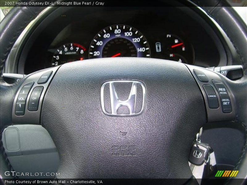 Midnight Blue Pearl / Gray 2007 Honda Odyssey EX-L