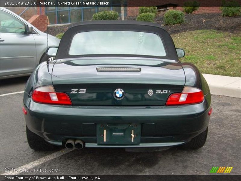 Oxford Green Metallic / Black 2001 BMW Z3 3.0i Roadster