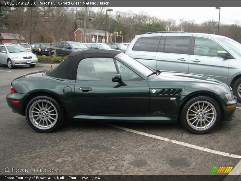 Oxford Green Metallic / Black 2001 BMW Z3 3.0i Roadster
