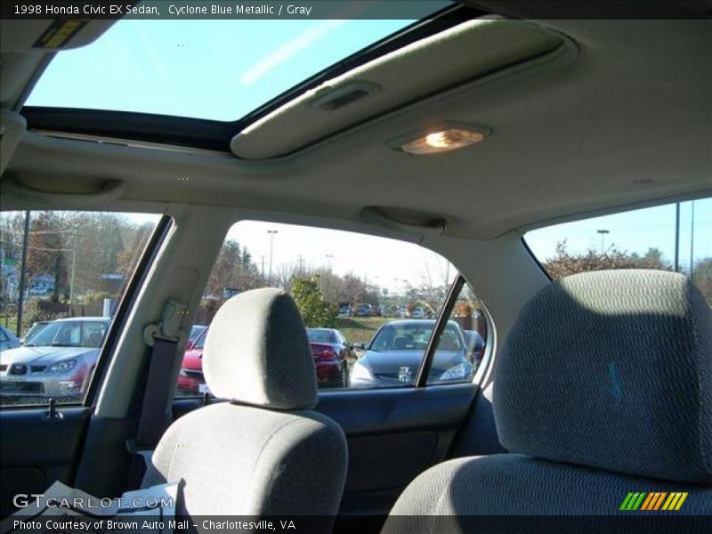 Cyclone Blue Metallic / Gray 1998 Honda Civic EX Sedan