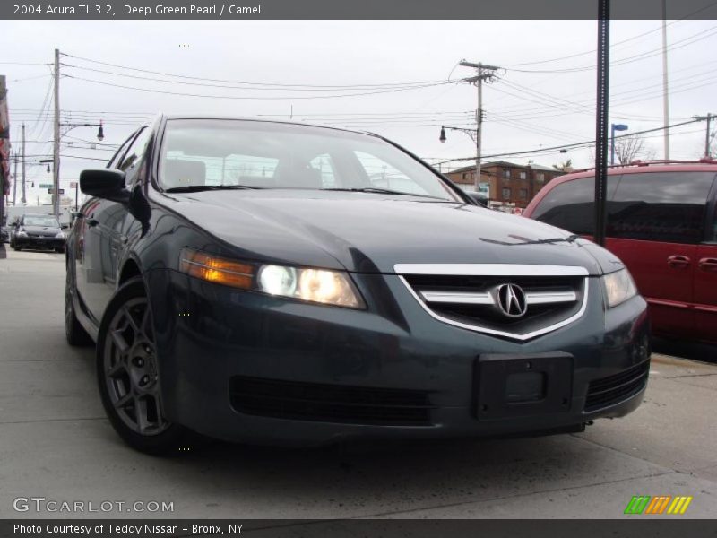 Deep Green Pearl / Camel 2004 Acura TL 3.2