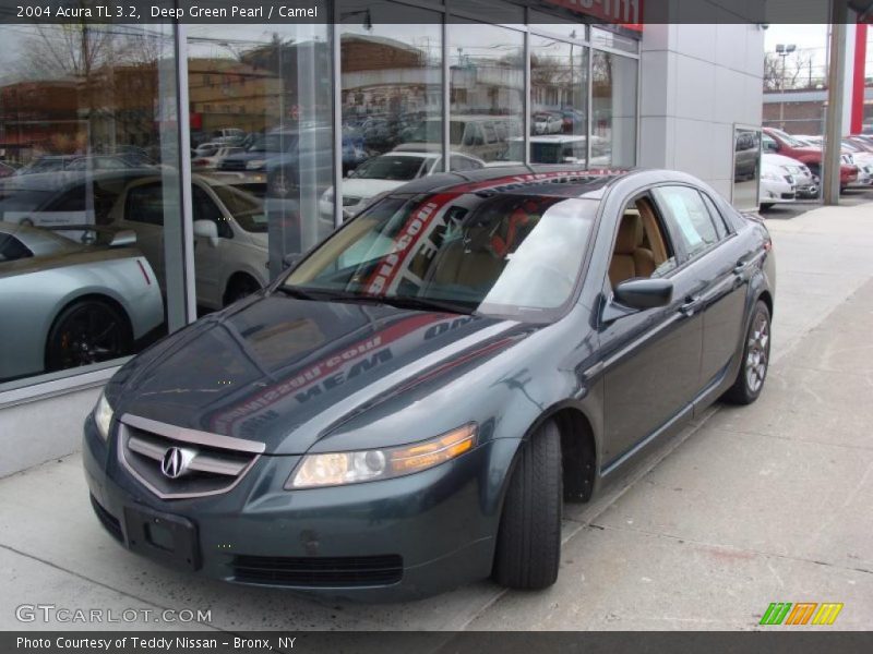 Deep Green Pearl / Camel 2004 Acura TL 3.2