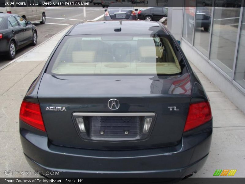 Deep Green Pearl / Camel 2004 Acura TL 3.2