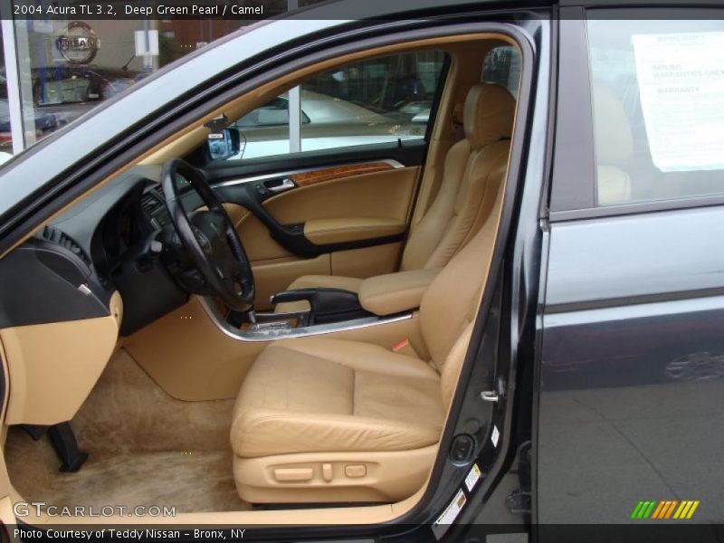 Deep Green Pearl / Camel 2004 Acura TL 3.2
