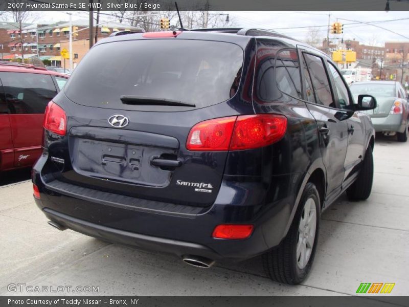 Silver Blue / Beige 2007 Hyundai Santa Fe SE 4WD
