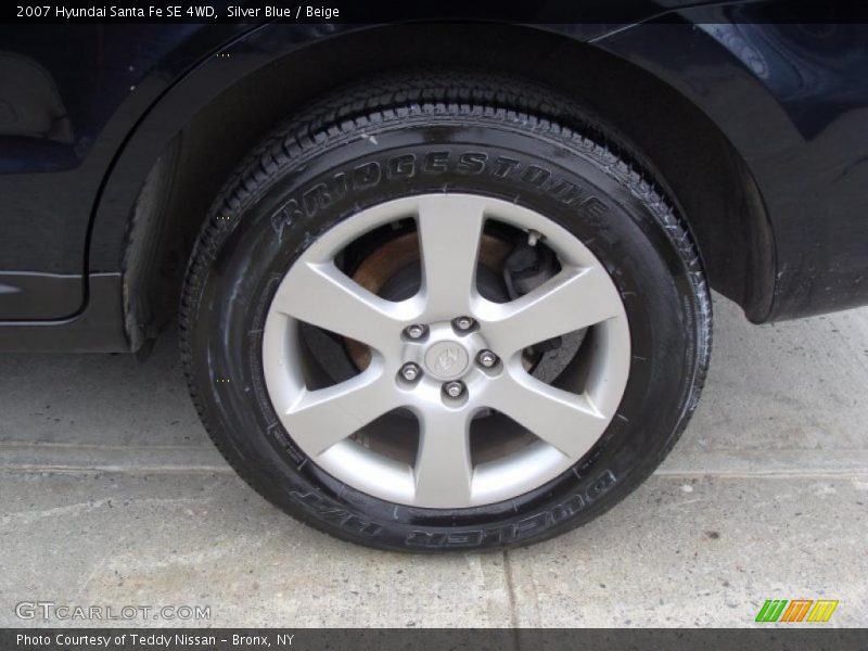 Silver Blue / Beige 2007 Hyundai Santa Fe SE 4WD