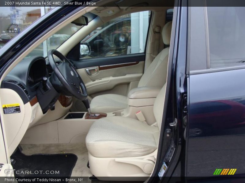 Silver Blue / Beige 2007 Hyundai Santa Fe SE 4WD