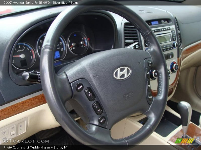 Silver Blue / Beige 2007 Hyundai Santa Fe SE 4WD