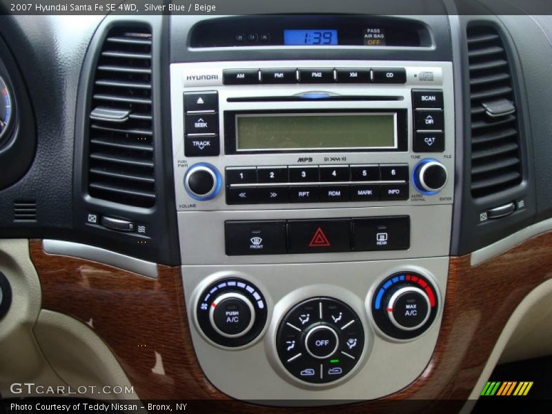 Silver Blue / Beige 2007 Hyundai Santa Fe SE 4WD